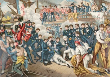 Der Tod von Admiral Lord Nelson in der Schlacht von Trafalgar